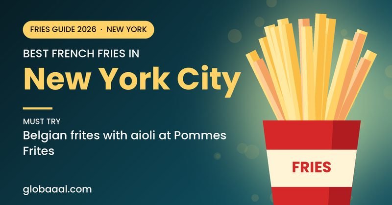 Best french fries in New York City, New York: must-try Belgian frites with aioli at Pommes Frites