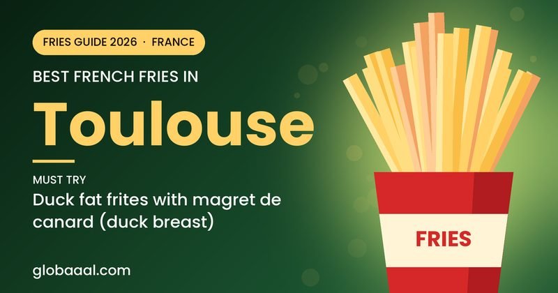 Best french fries in Toulouse, France: must-try Duck fat frites with magret de canard (duck breast)